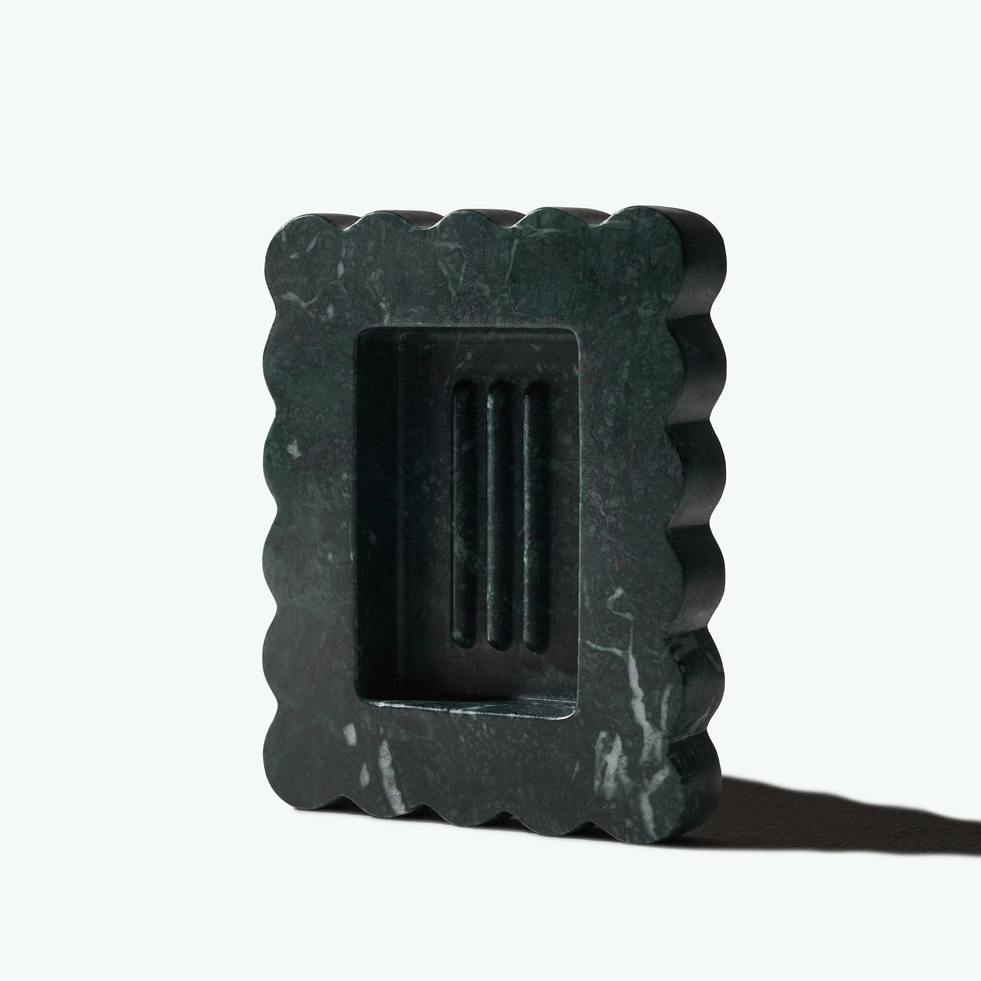 MARBLE SOAP TRAY: Emerald